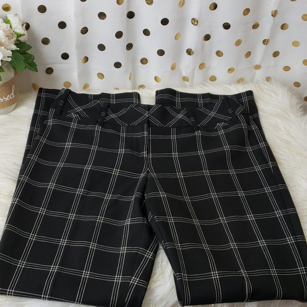 Ann Taylor Marisa Black and White Check Pant
